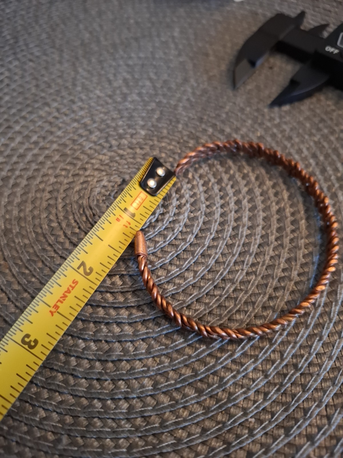 100% Copper Bracelet Handmade Rustic Braided Adjustable. Made In The USA