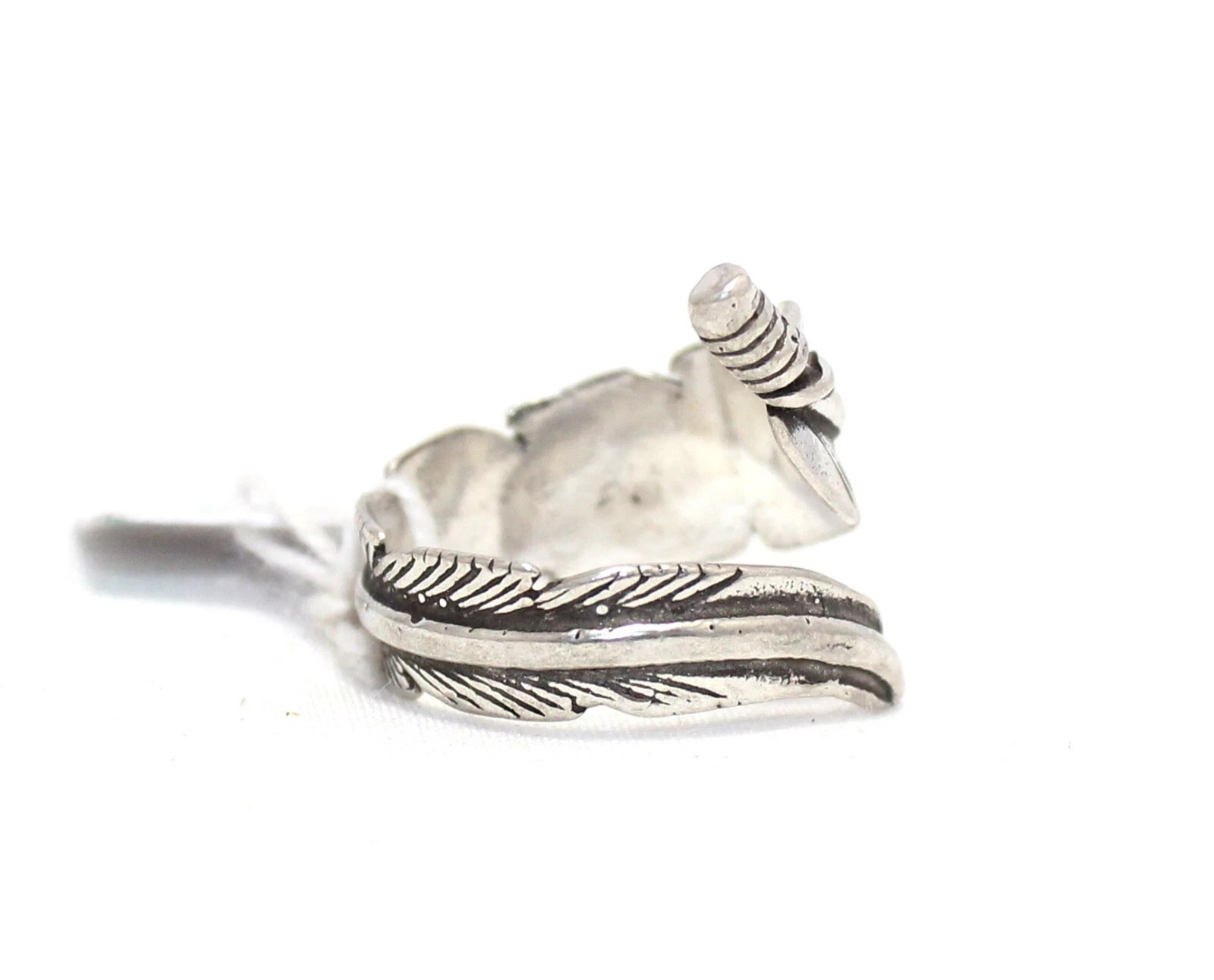 925 Sterling Silver Hand Engraved Adjustable Women Men Designer Ring