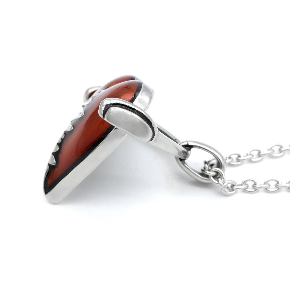 Red HeartBeat Necklace Headphones Music Love Heart Pendant Jewelry By Controse