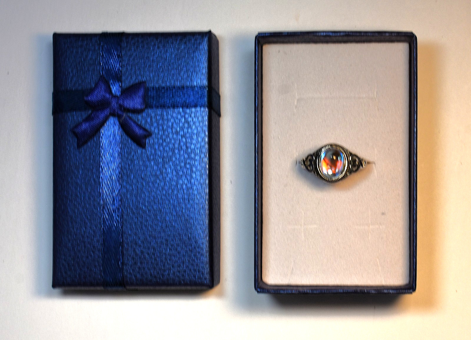 Mood Moon Ring SP 925 Sterling Silver Size 7 Gift Boxed