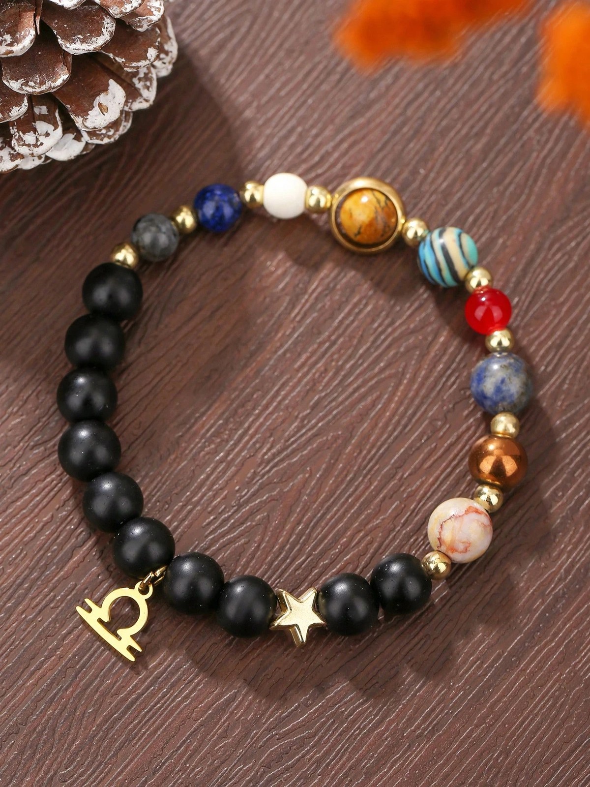 12 Constellations & 8 Planets Natural Stone Beads Friendship Bracelets Gifts