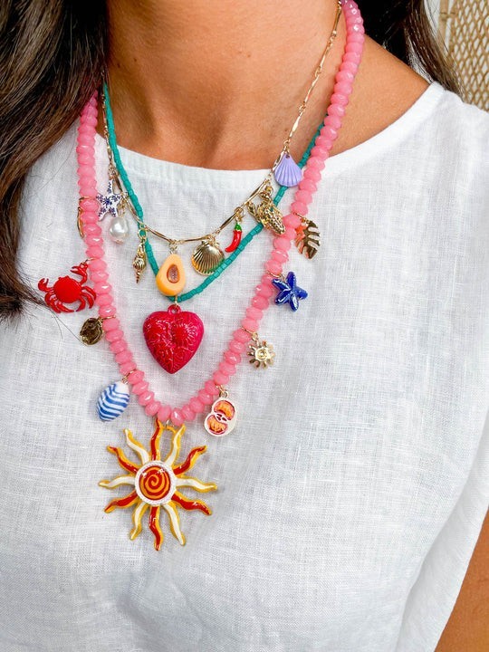 ZARA LIKE BOHO FUN SUMMER CHARM NECKLACE 3 PIECE