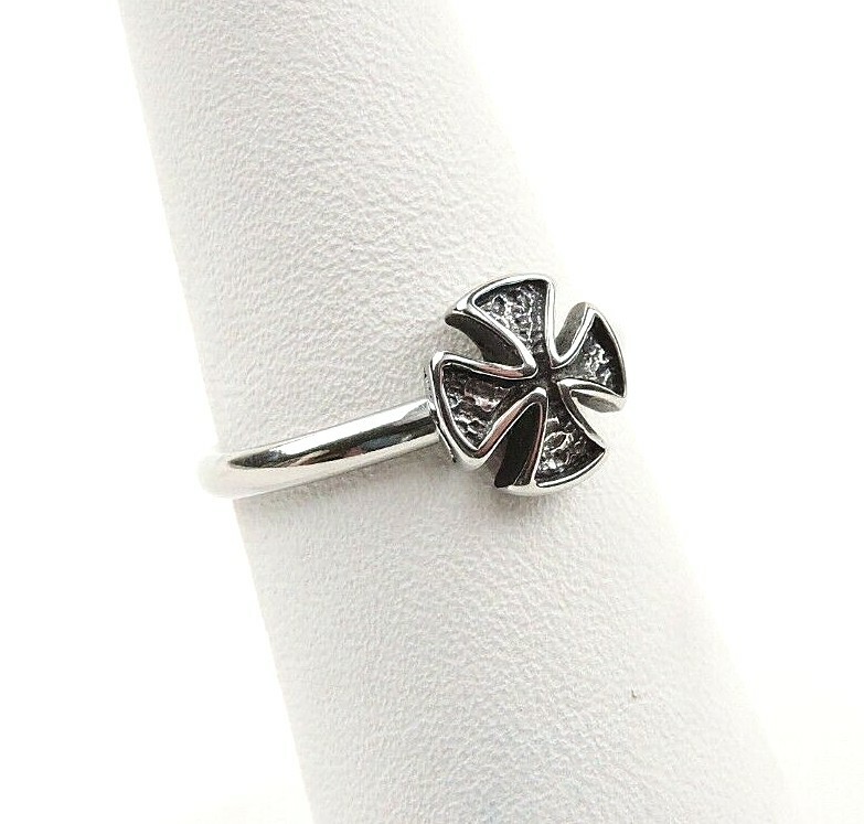 Stainless Steel Iron Cross Ring – Free Gift Packaging