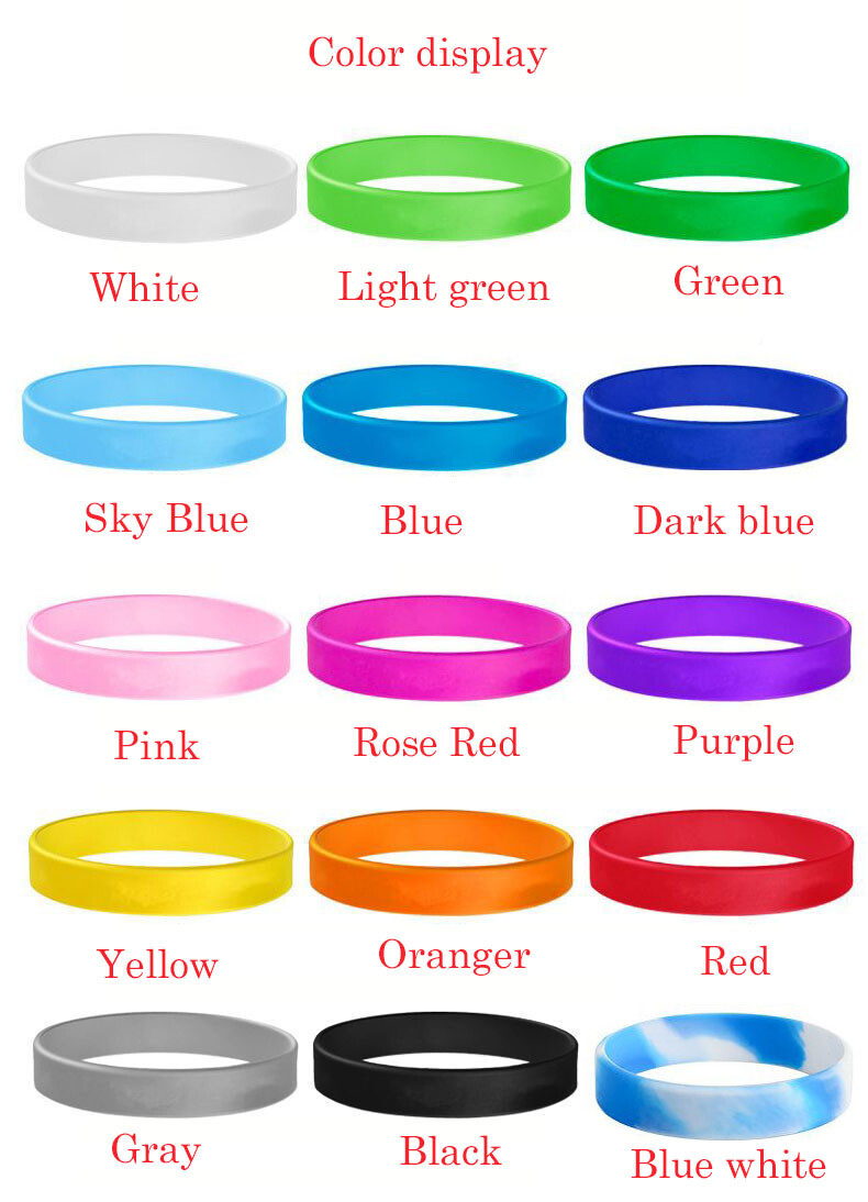 5PCS Custom Debossed Silicone Wristbands Personalized Rubber Bracelets Gifts