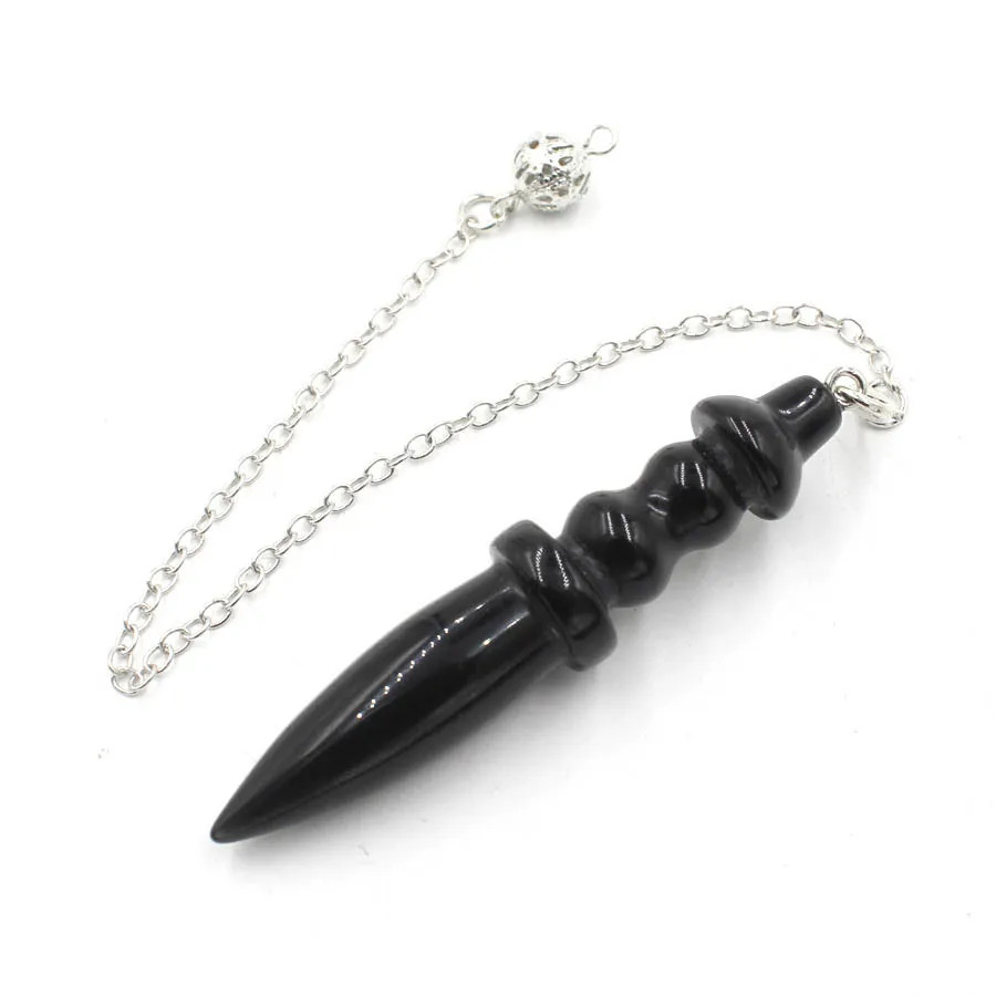 Natural Stone Crystal Pendulum Quartz Amethyst Onyx Pendant X130