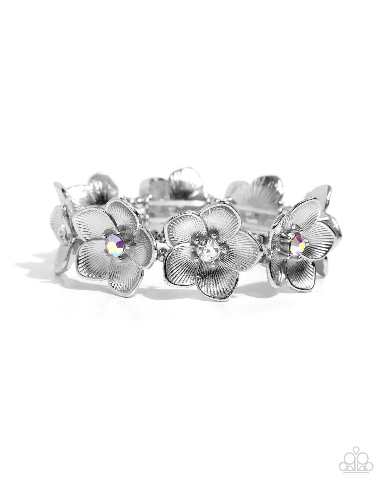 Paparazzi Jewelry Accessories – General Grandeur – White Bracelet – NEW!!