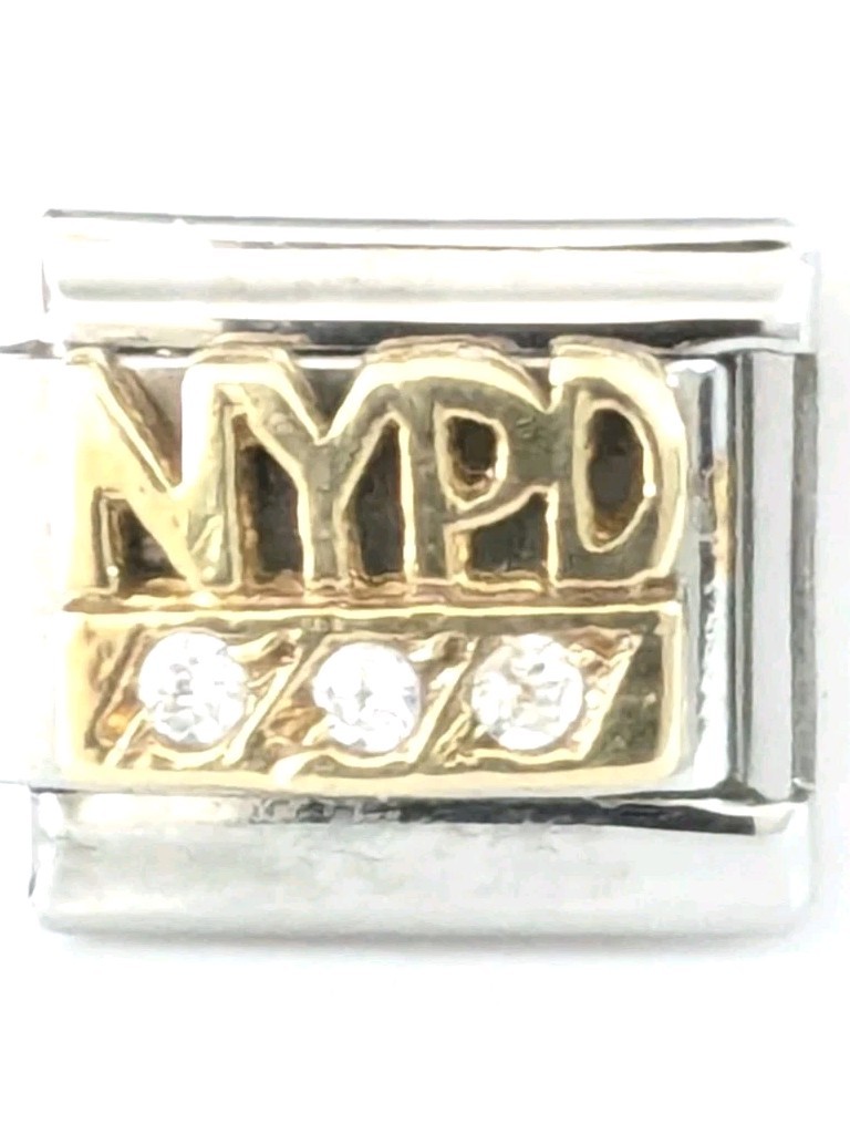 Authentic UD Unodomani NYPD Heroes Italian Charm Classic 9mm Link N17