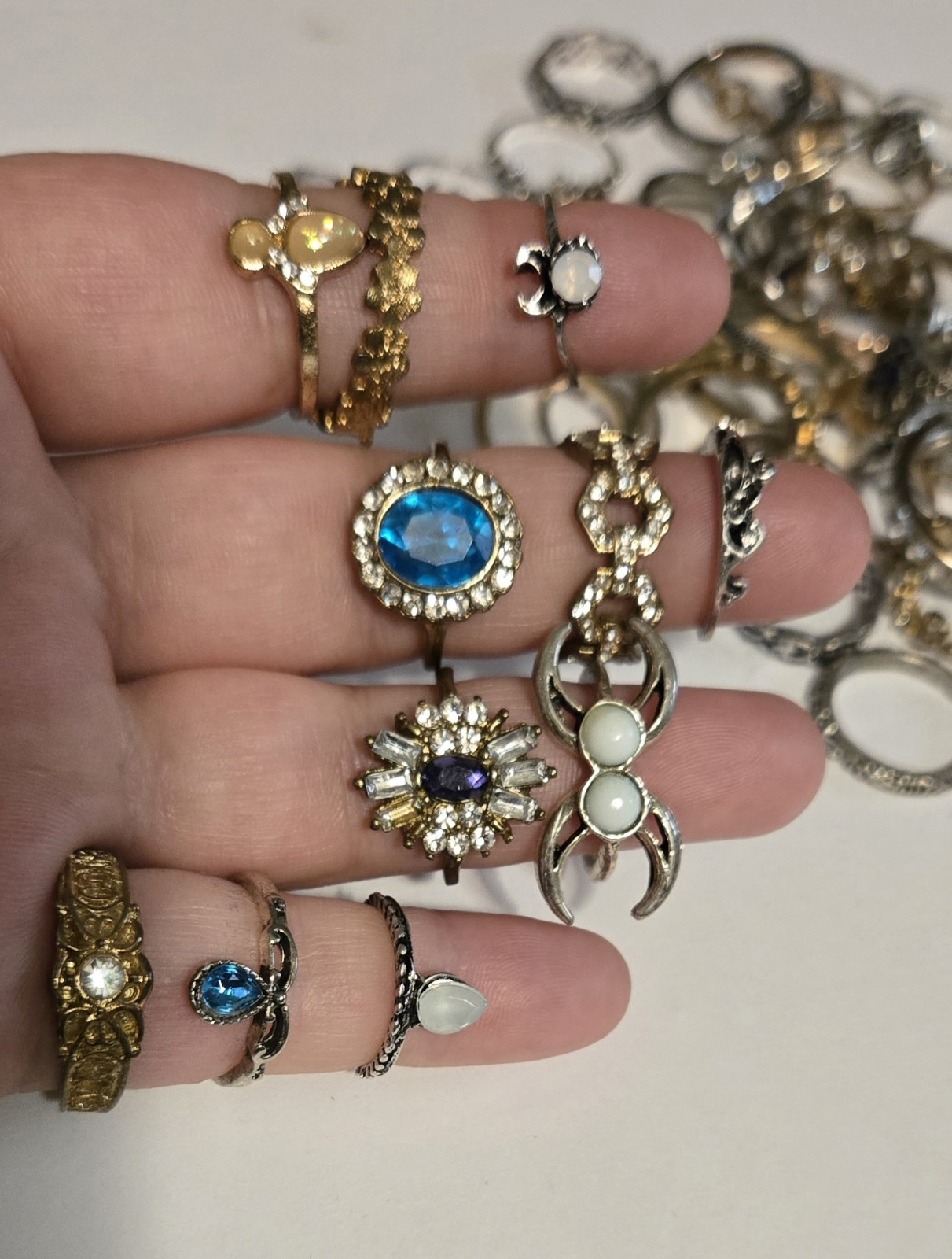 Costume Dress Up Crafting Only Over 60 Rings Multicolored Various Sizes Lot