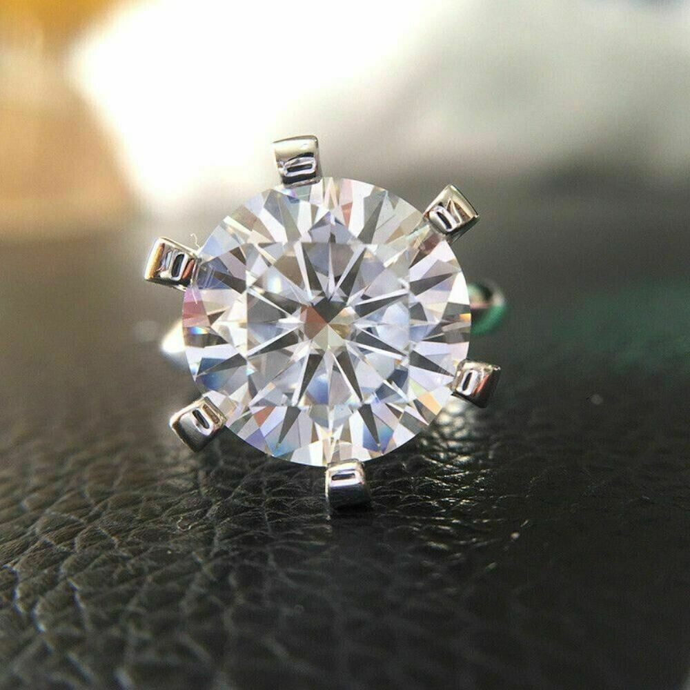 Women’s Absolutely Stunning Single CZ Prong Anniversary Ring In 935 Silver