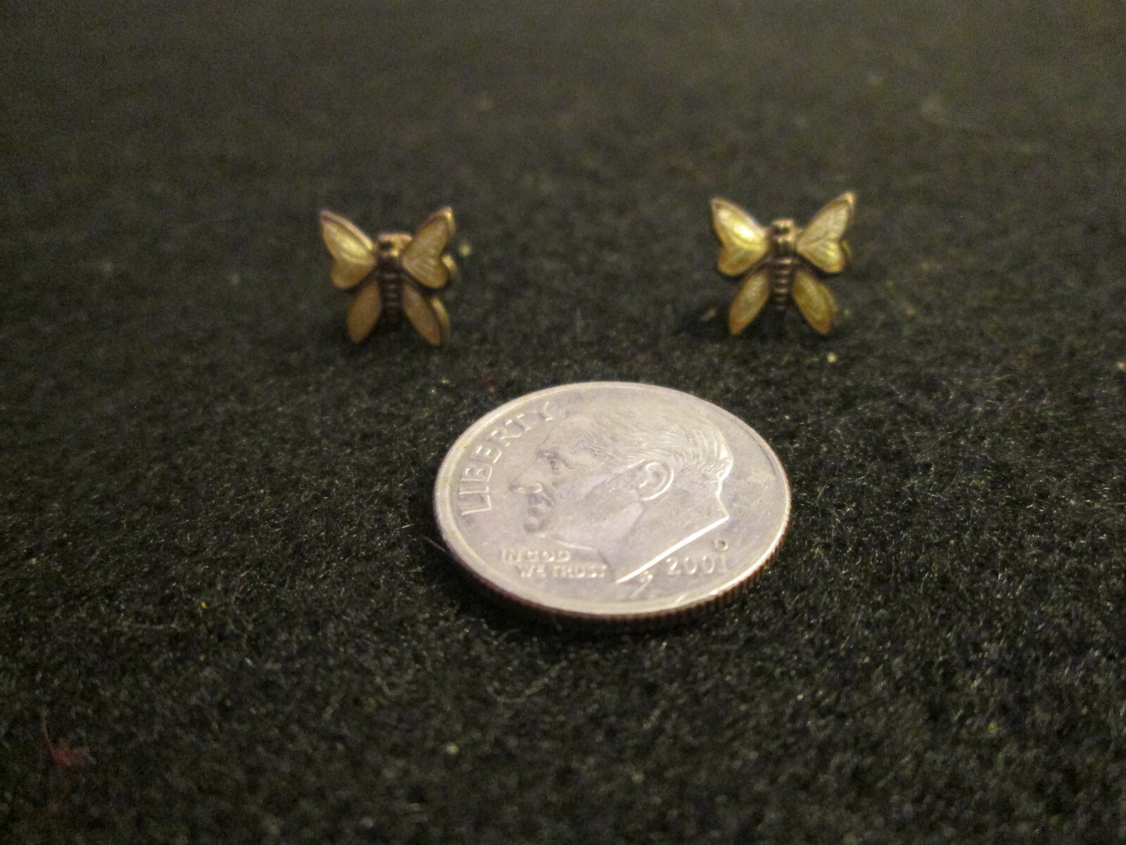 Earings ‘Butterflys” marked WELLS STER (ling)