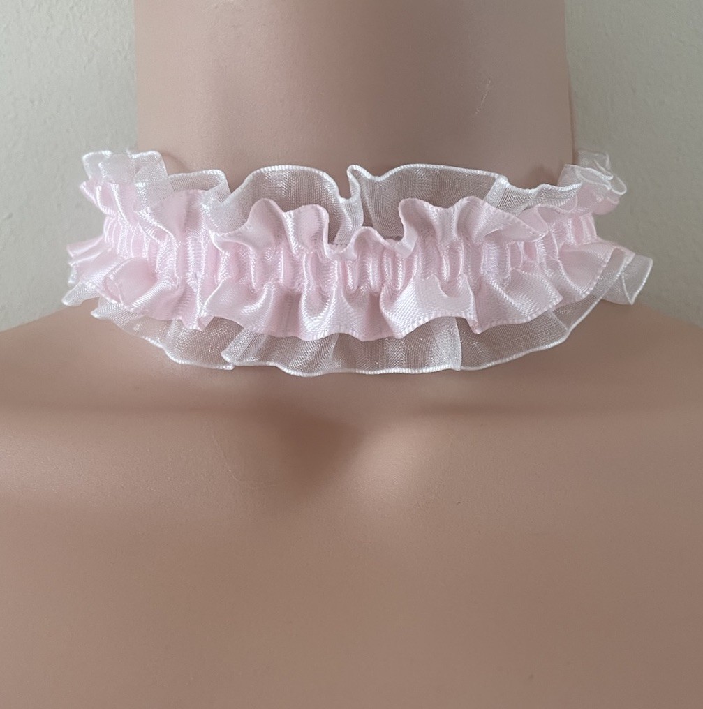 New Fashion Jewellery Ladies Women’s,Pink Ruffle LACE Chakor Necklace party