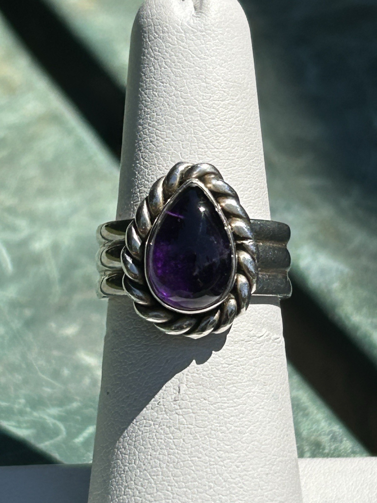 Vintage Nicky Butler Raj Collection India NB 925 Sterling Amethyst Ring Size 6