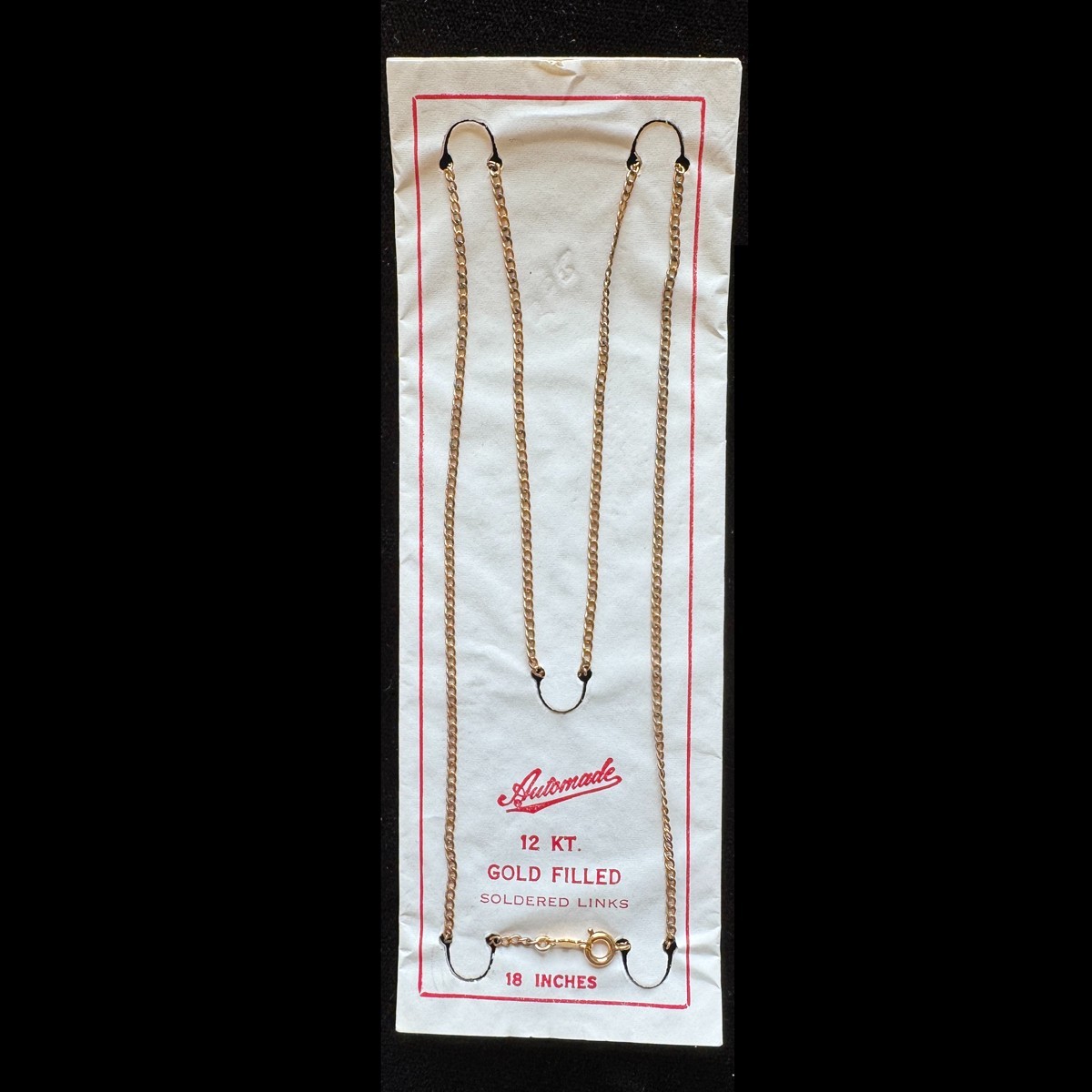 NEW Approx 1.5 mm/18″ GOLD FILLED LINK CHAIN SOLDERED LINKS U.S.A. ch6