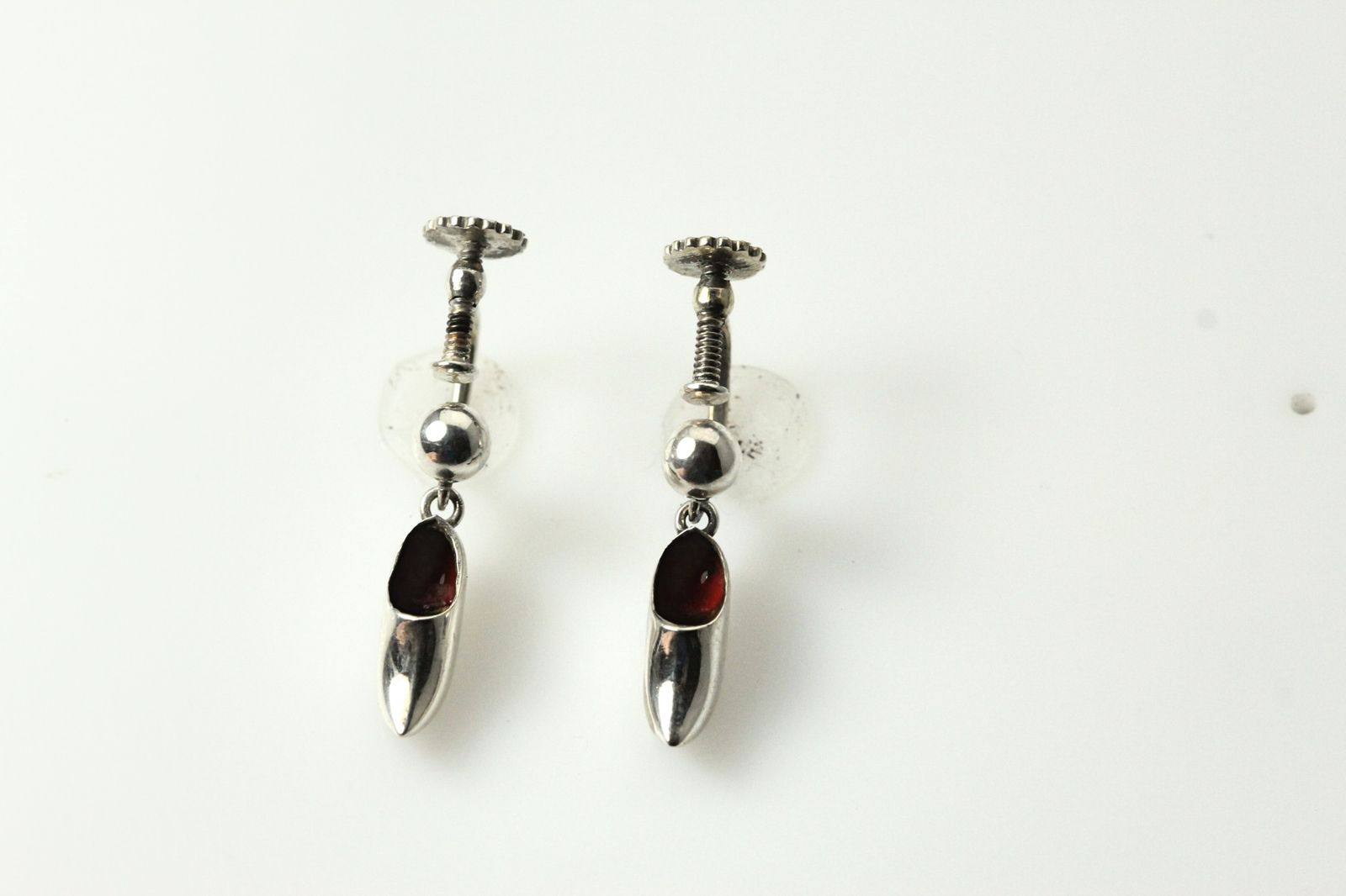 925 Silver Screw Back Non-Pierced Clog Shoe Dangle Earring 2.7g (EAR1181)