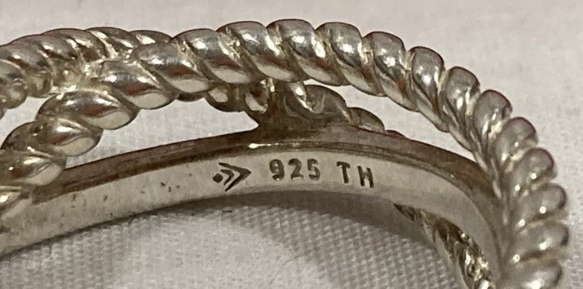 SILPADA 925 TH Signed Sterling Silver Twisted Multi Design BAND RING Size 9.1