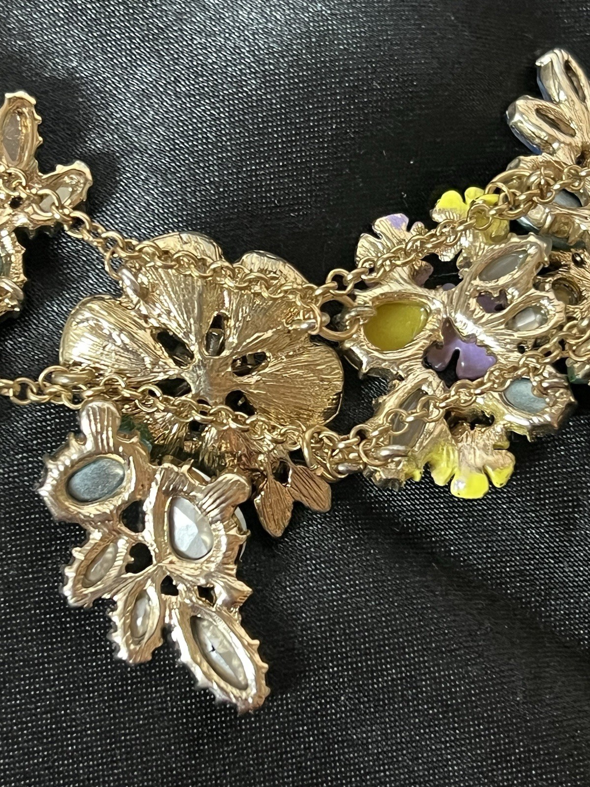 Betsey Johnson Spring Ahead Hummingbird statement necklace — circa 2011