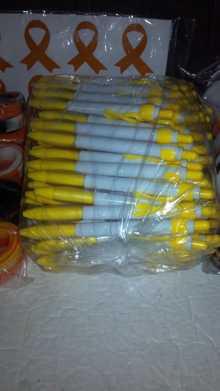 400 Pcs Cancer Awareness Gifts Bulk , Children/Adults, Pens, Bracelets, Buttons