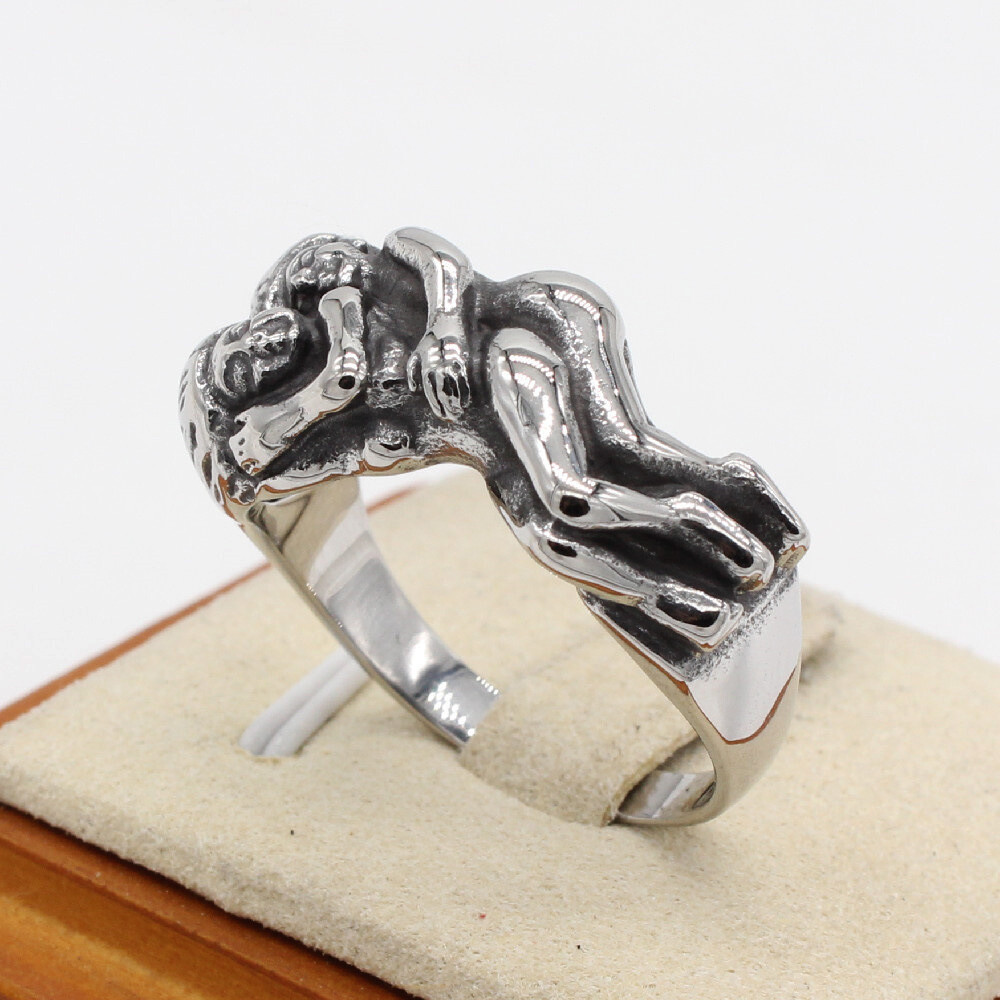 Gothic Different Sexual Position Ring Stainless Steel Unique Men Women Sexy Ring