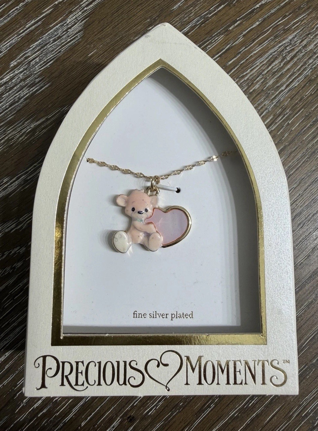 Precious Moments Teddy Bear Fine Sliver Plated Necklace
