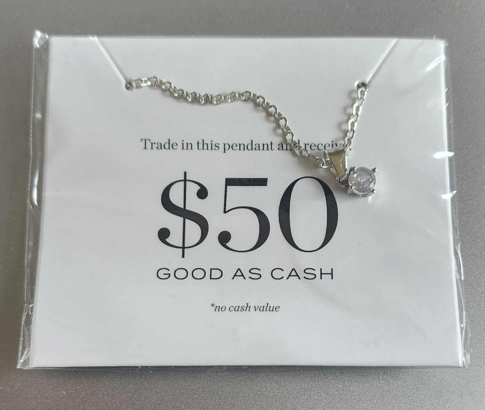 EFFY Clear Pendant Necklace Princess Cruise Souvenir SEALED