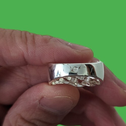 Belk Silver Nugget Ring Unisex Size 8 Men’s Women’s Casual Stylish Jewelry