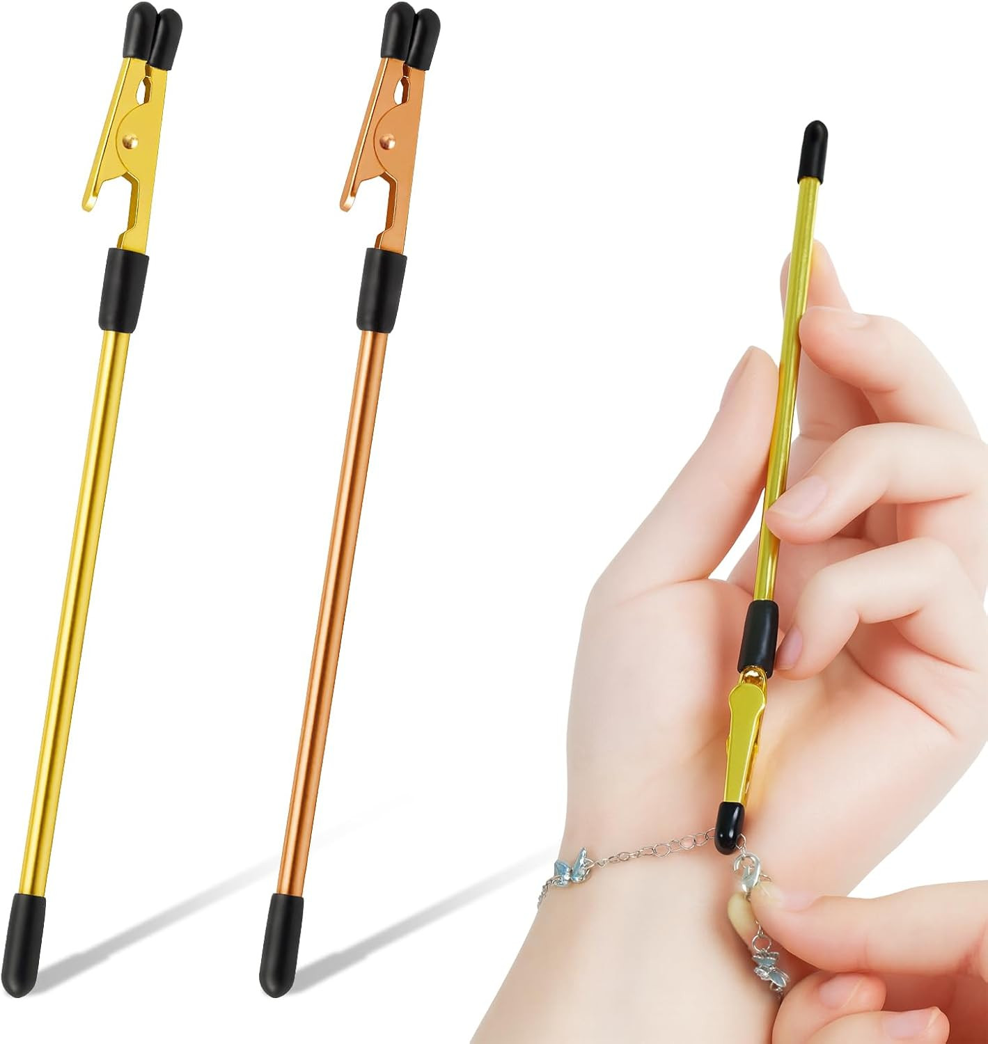 2 Pcs Bracelet Helper Tool with Non-Slip Tips, Easy to Put on Yourself Jewelry