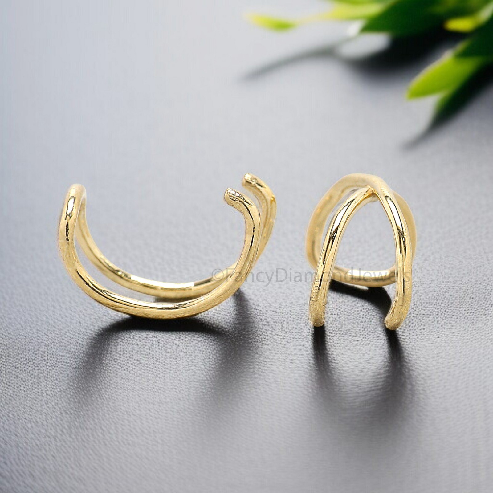 Set of 2 Ear Cuffs for Upper Ear No Piercing Needed Cuff Cartilage Earring Cuff