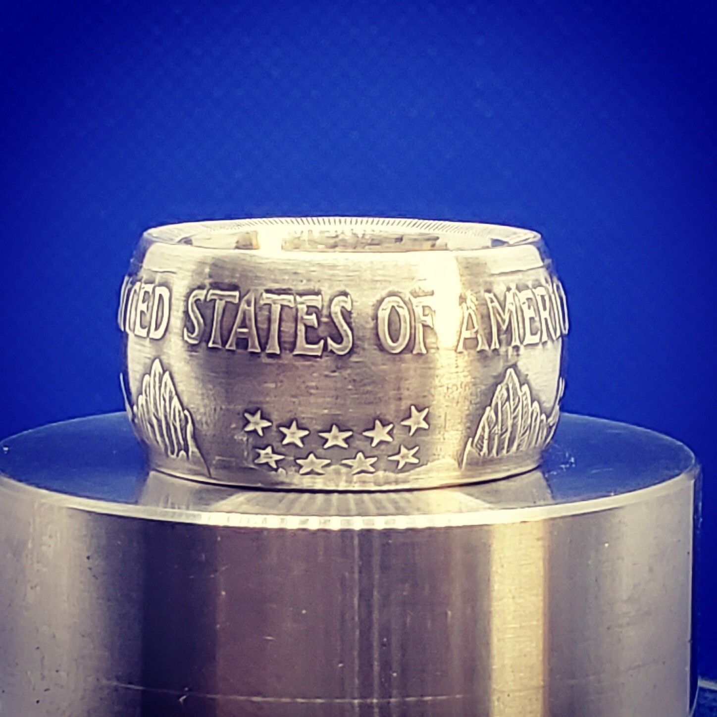 American Silver Eagle Coin Ring. Made To Order In Any Size. ASE. Pure Silver.