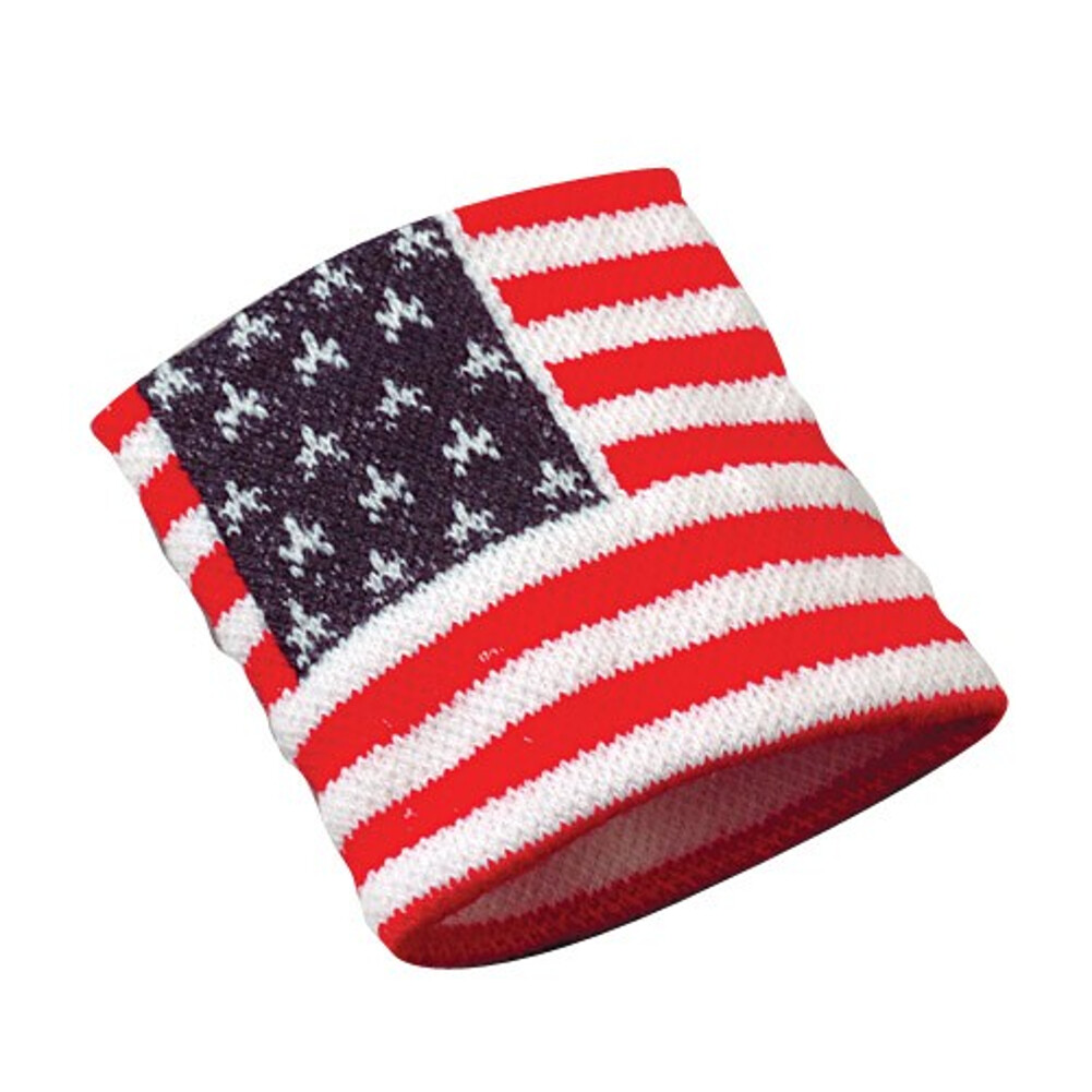 USA Flag Wristband America Patriotic Sweatband United States Wrist Band