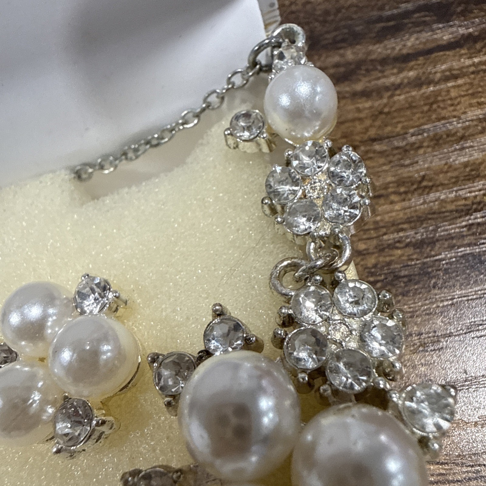 Charter Club Pearl Box Necklace vintage wedding jewelry set