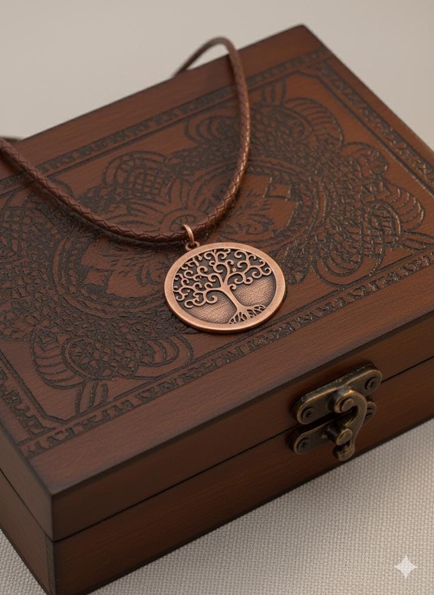 Pure Copper Spiritual Tree of Life Necklace – Handmade Boho Gift