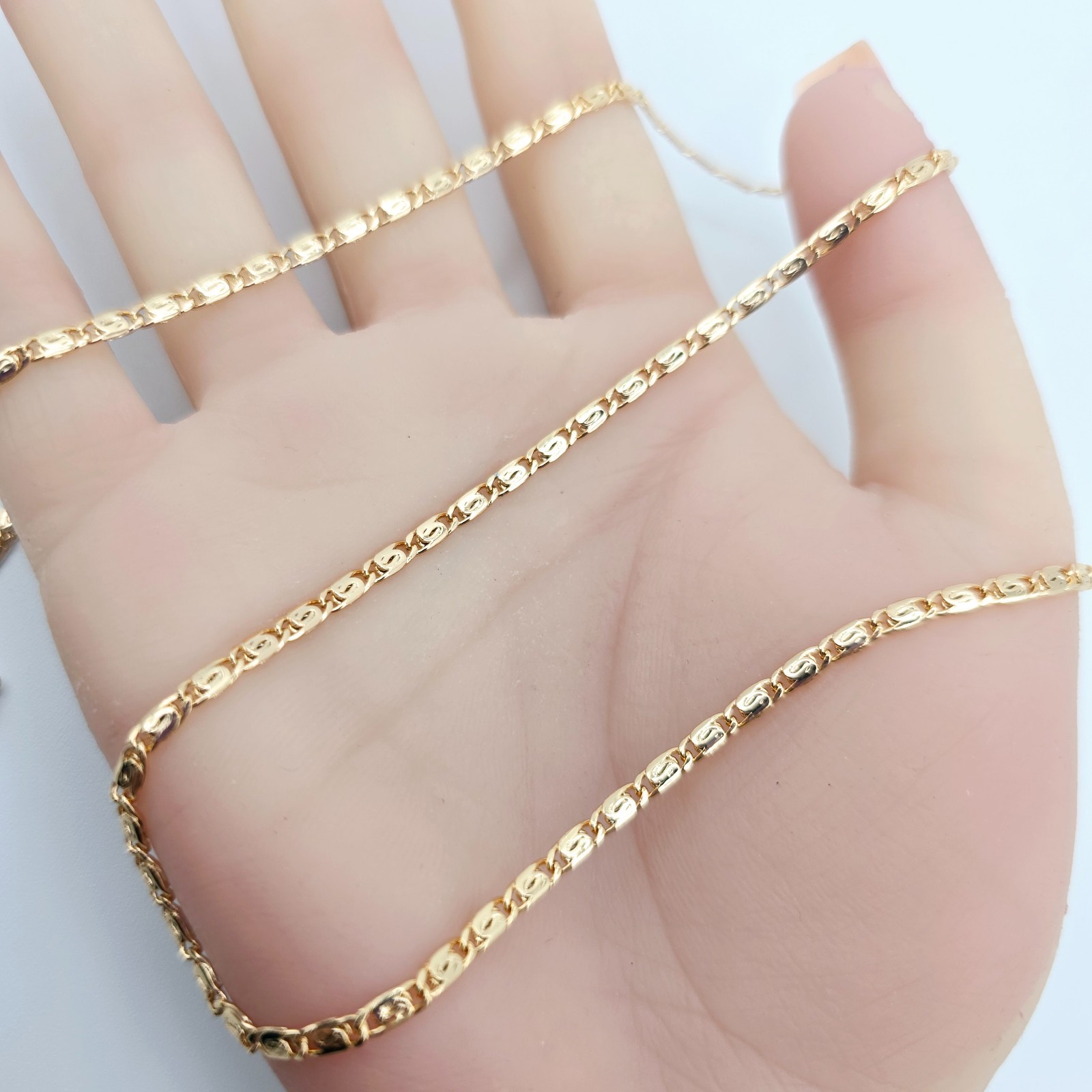 Chain Necklace for Men & Women, 19.7 Inch, XPNL0094 Elegant Box Link Rose Gold