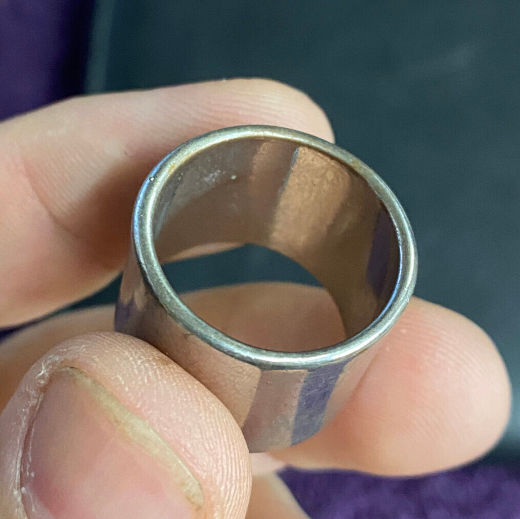 Men’s / Women’s / Unisex Silver Tone Overly Thick Band Ring