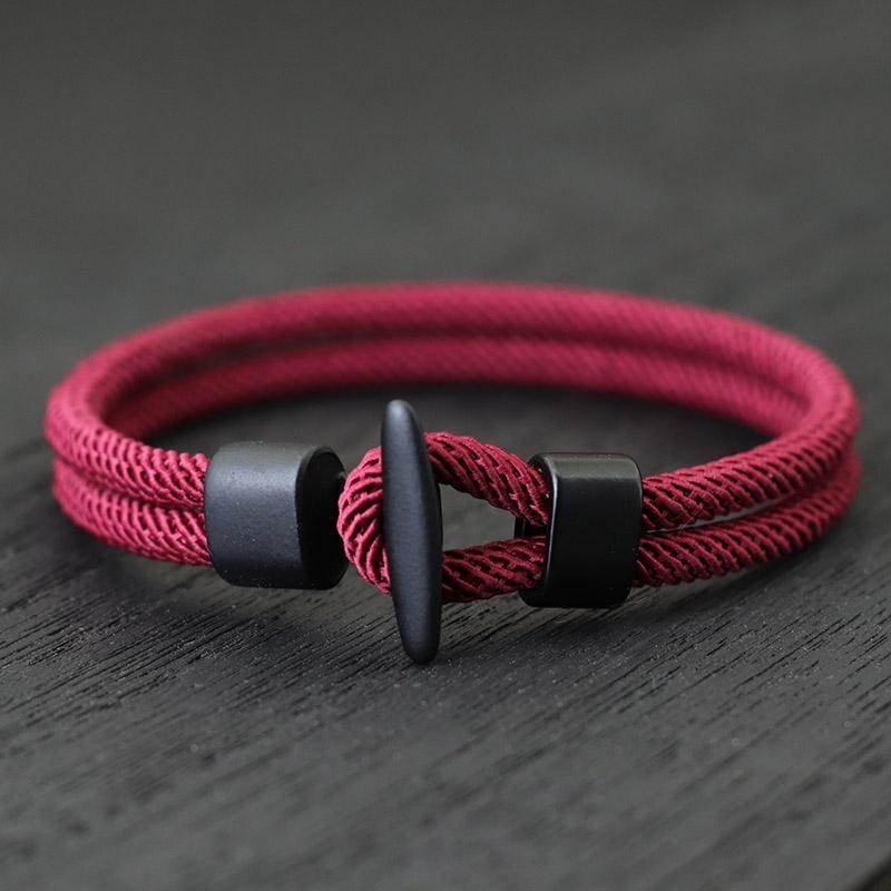 NEW Men’s Rope Bracelet Viking Punk Hiphop Outdoor Camping Jewelry