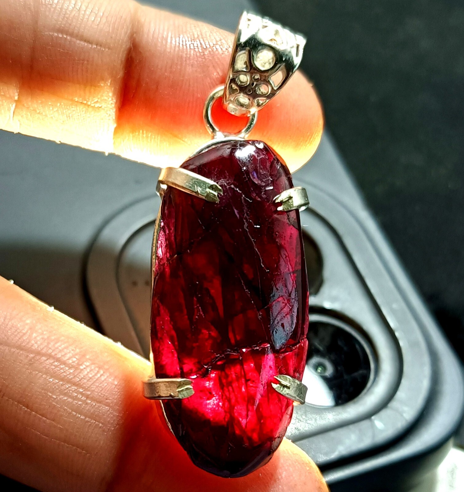 EGL Certified 80.30 Ct Natural PAINITE Solid Silver Pendant LOOSE Gemstone