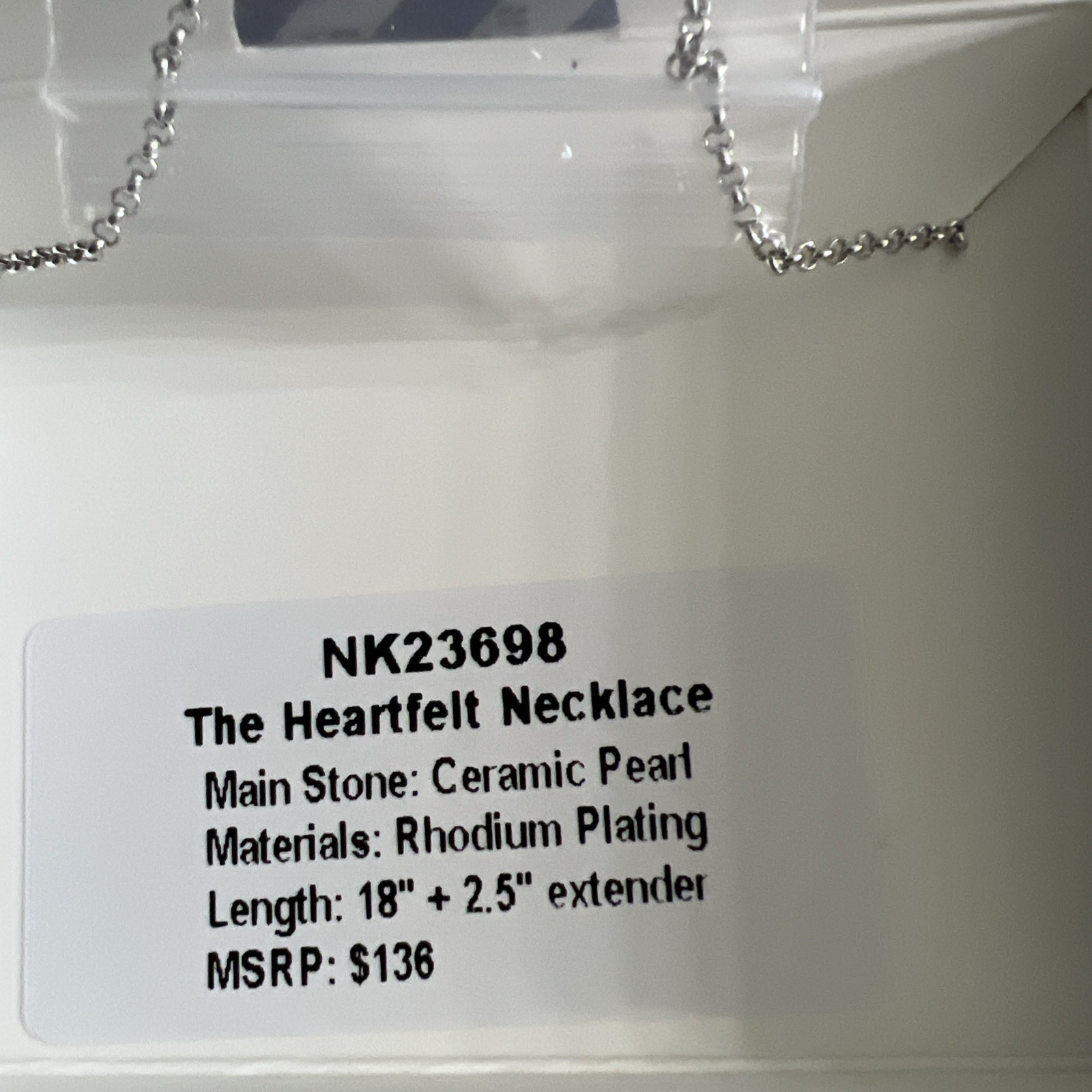 Bomb Party June 2026 💜 “The Heartfelt Necklace “Ceramic Pearl Rhodium -Dup