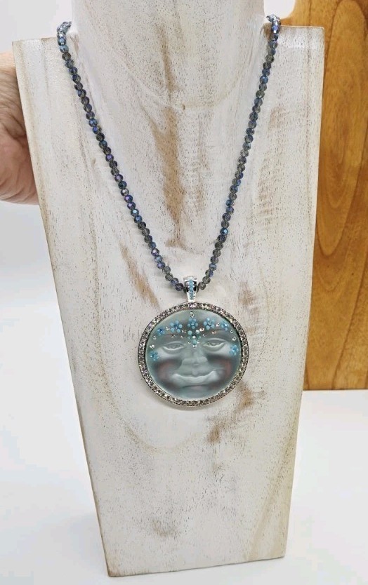 Kirks Folly Flower Moon Fold Over Pendant Necklace Set 2pc Lot One of a kind