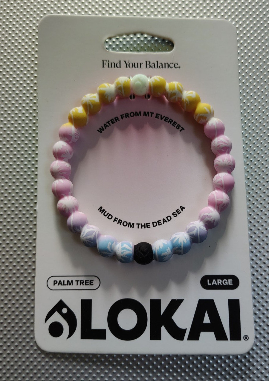 LOKAI BRACELET LARGE *PALM TREE Mt Everest & Dead Sea FIND YOUR BALANCE