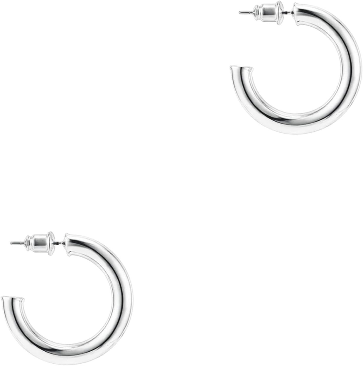 14K Gold Plated Hoop Earrings for Women – 3.5Mm Thick Infinity Gold Hoops Women