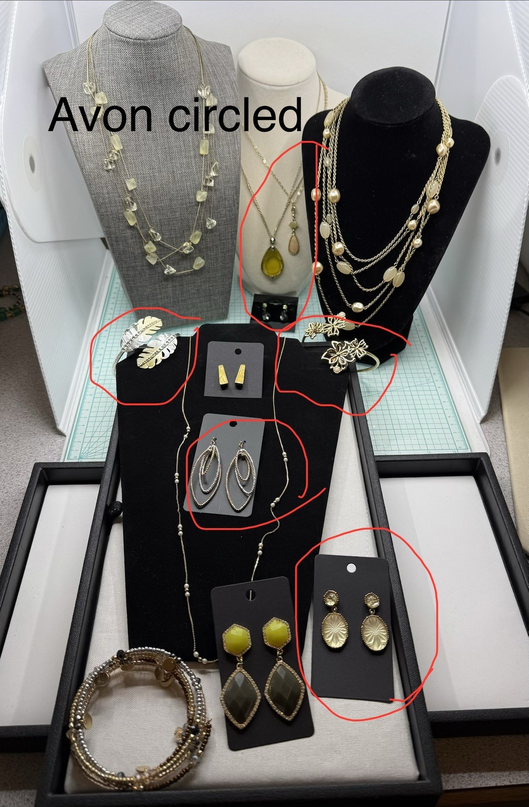 SOFT GOLDEN HUES Lot Of Mostly Avon Bracelets Necklaces Earrings Sets!