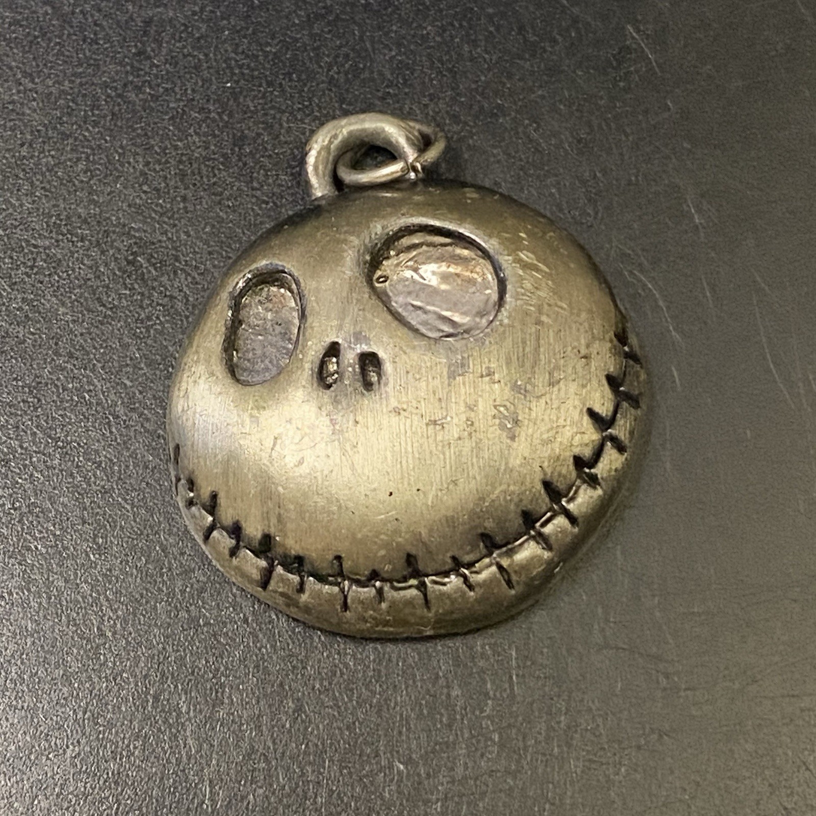 Jack Skellington Head Nightmare Before Christmas Pewter 3D Charm 1″