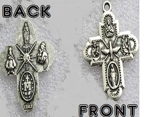 2 Side ITALY CROSS PEACE LOVE FAITH PRAY Pendant on 925 Silver 24″ Necklace Gift