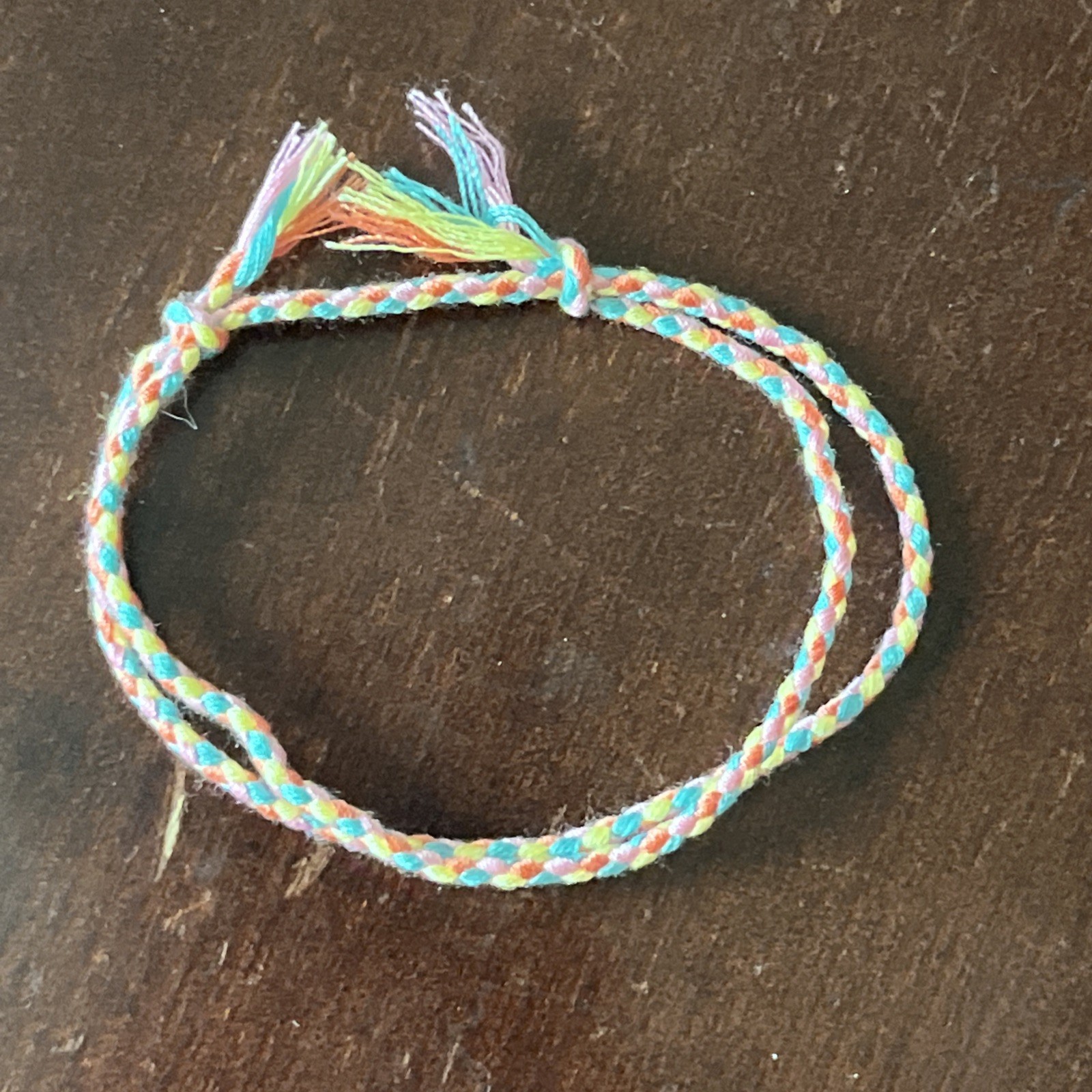 NEW BOHO BRAIDED THREAD FRIENDSHIP BRACELET ADJUSTABLE PINK TEAL ORANGE YELLOW