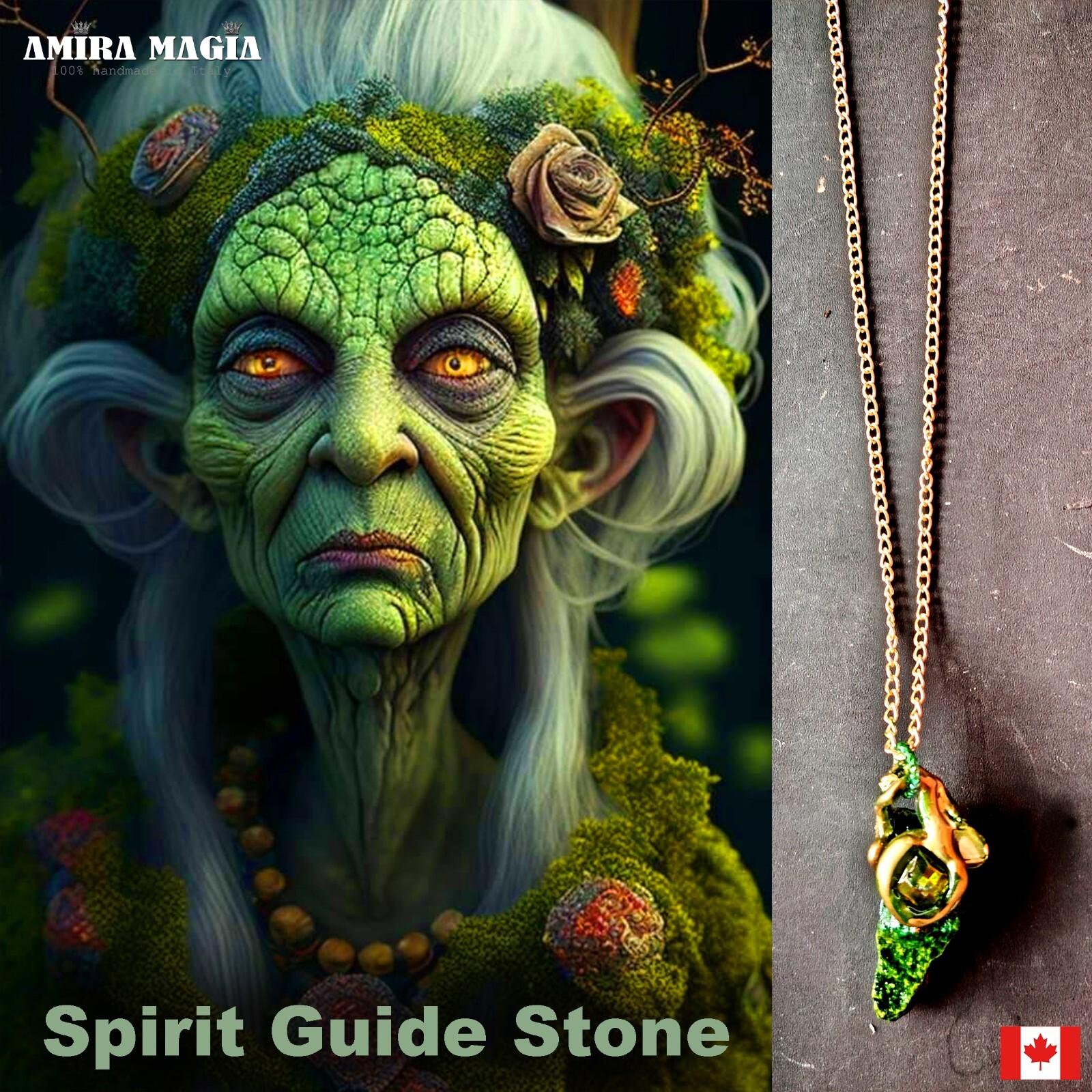 Jewelry Necklace Spirit Guide Nature Uncut Stone Magic Amulet Raw Gemstone Witch