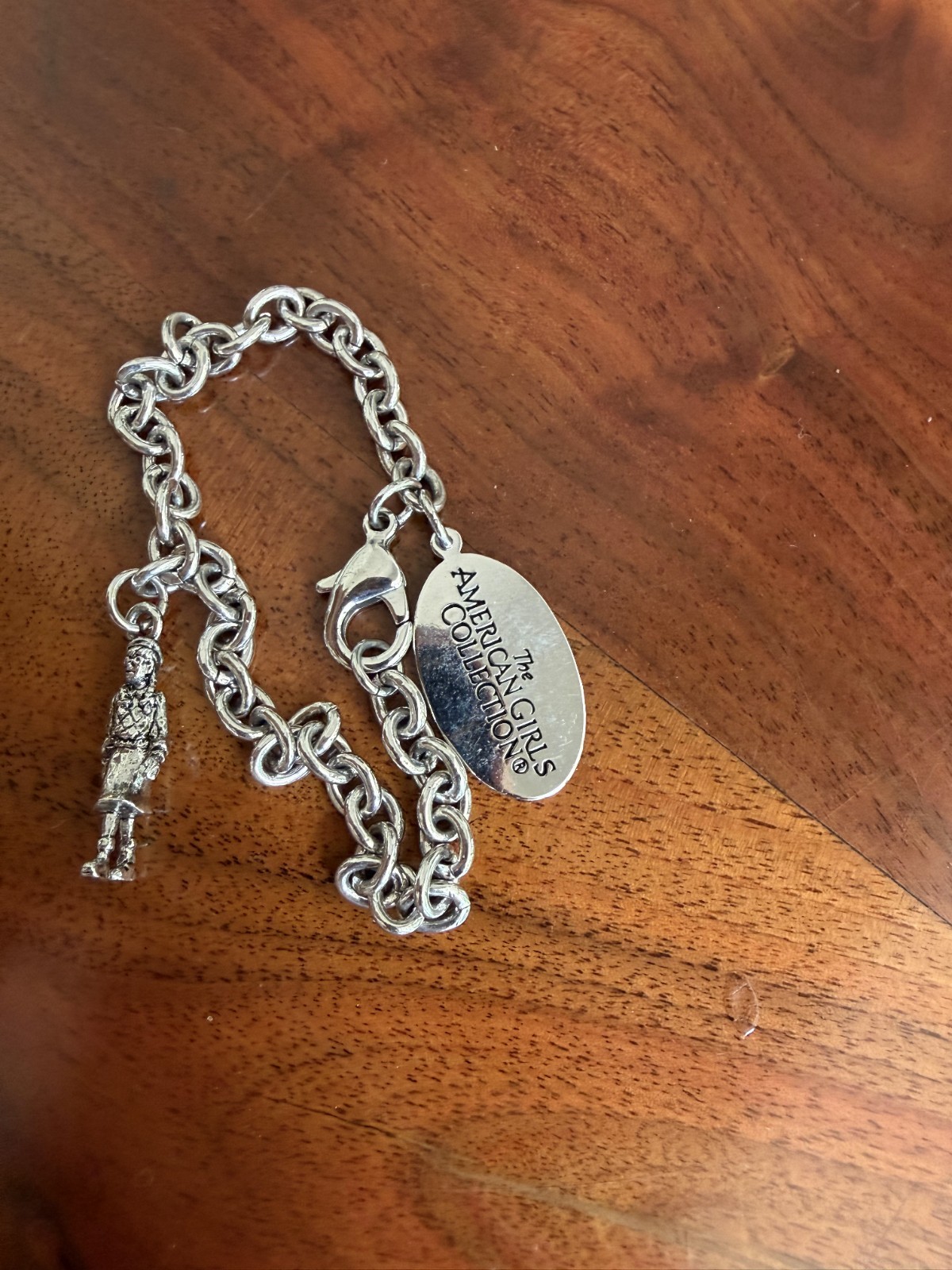 American Girl Charm Bracelet Silver Tone 6.5 Inches