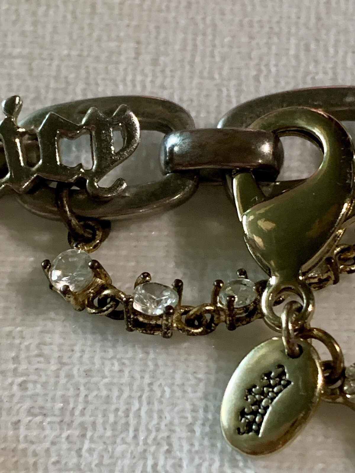 Vintage Y2K Juicy Couture Bracelet With Mixed Heart Dog Lock Charms Box Silver