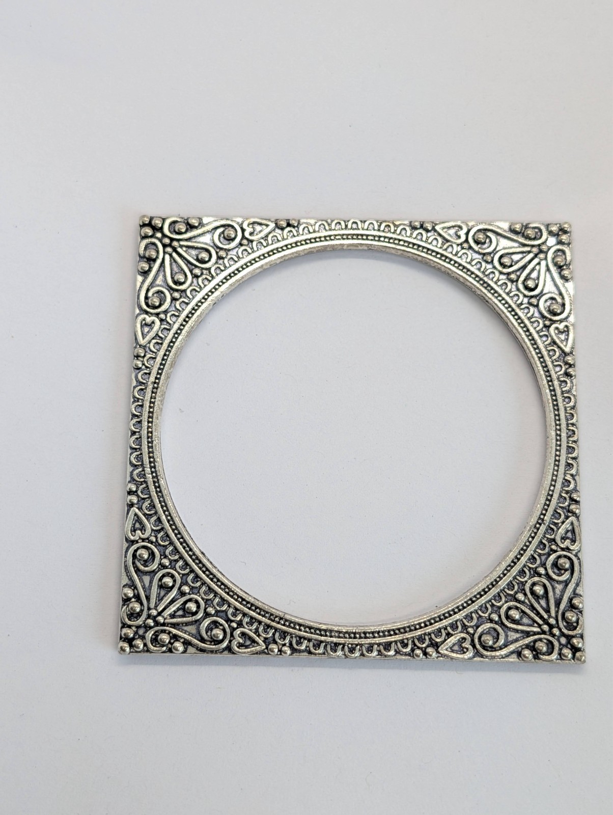 Indian style antique silver tone bangle bracelet (UK SELLER)