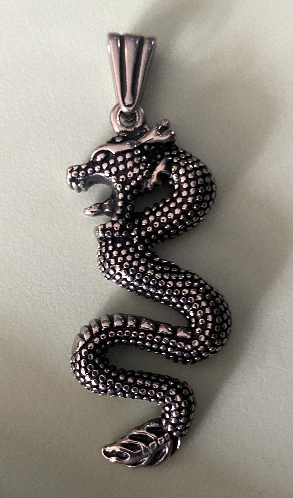 DRAGON Stainless Steel Pendant 2.25 inches Unisex