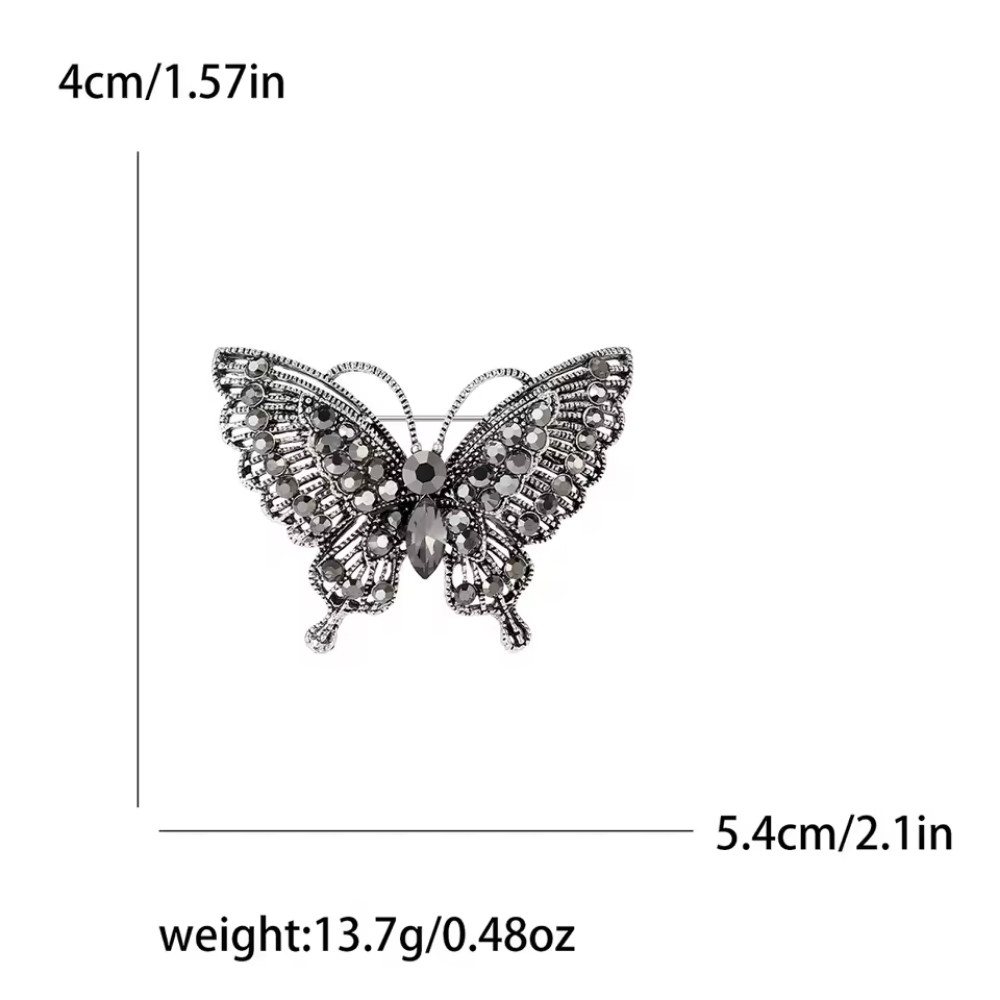 Luxury Butterfly Crystal Rhinestone Brooch Gold Insect Pin Summer Jewelry Gift