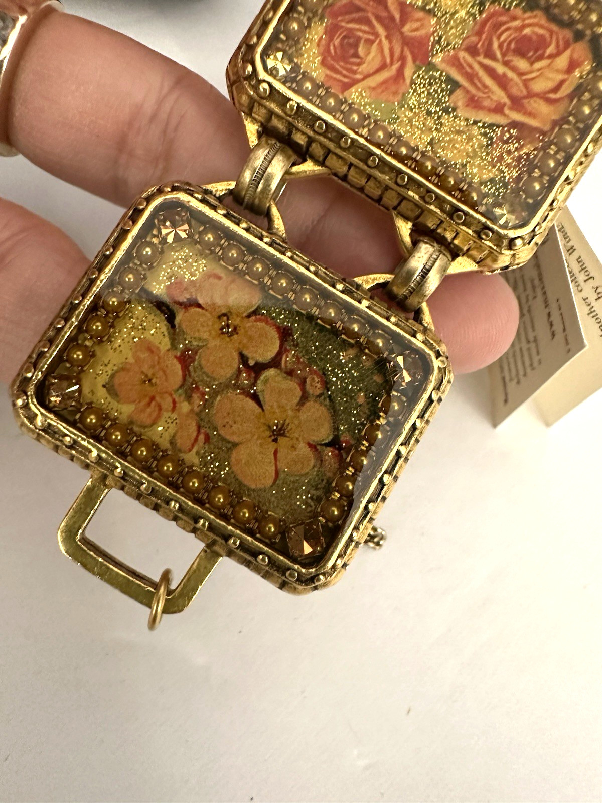 MAXIMAL ART John Wind Floral Bouquets Spring Sparkle Collection Bracelet Vintage